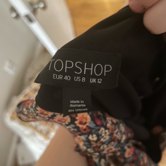 Topshop Peach Pop Ruffle Tea Open Back Dress - Picture 6 of 7